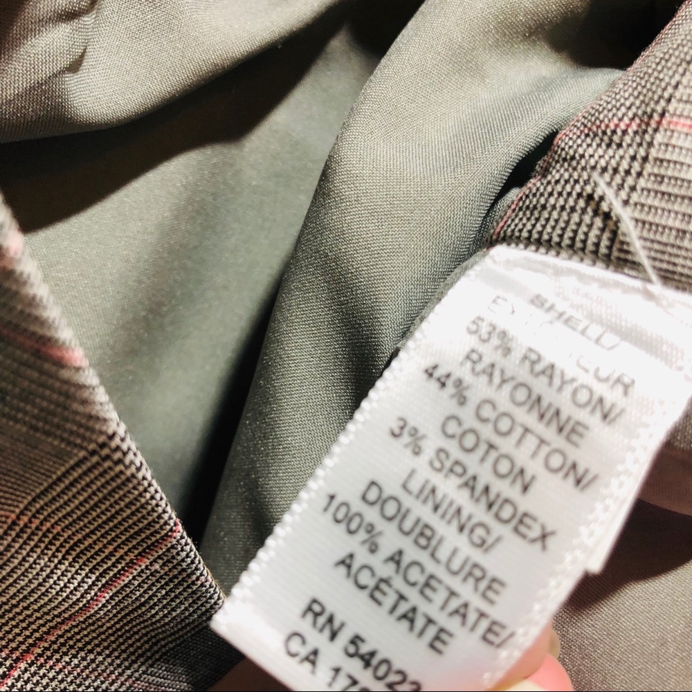 Banana Republic Harrison pinstripe plaid pant sz6 - Picture 7 of 8